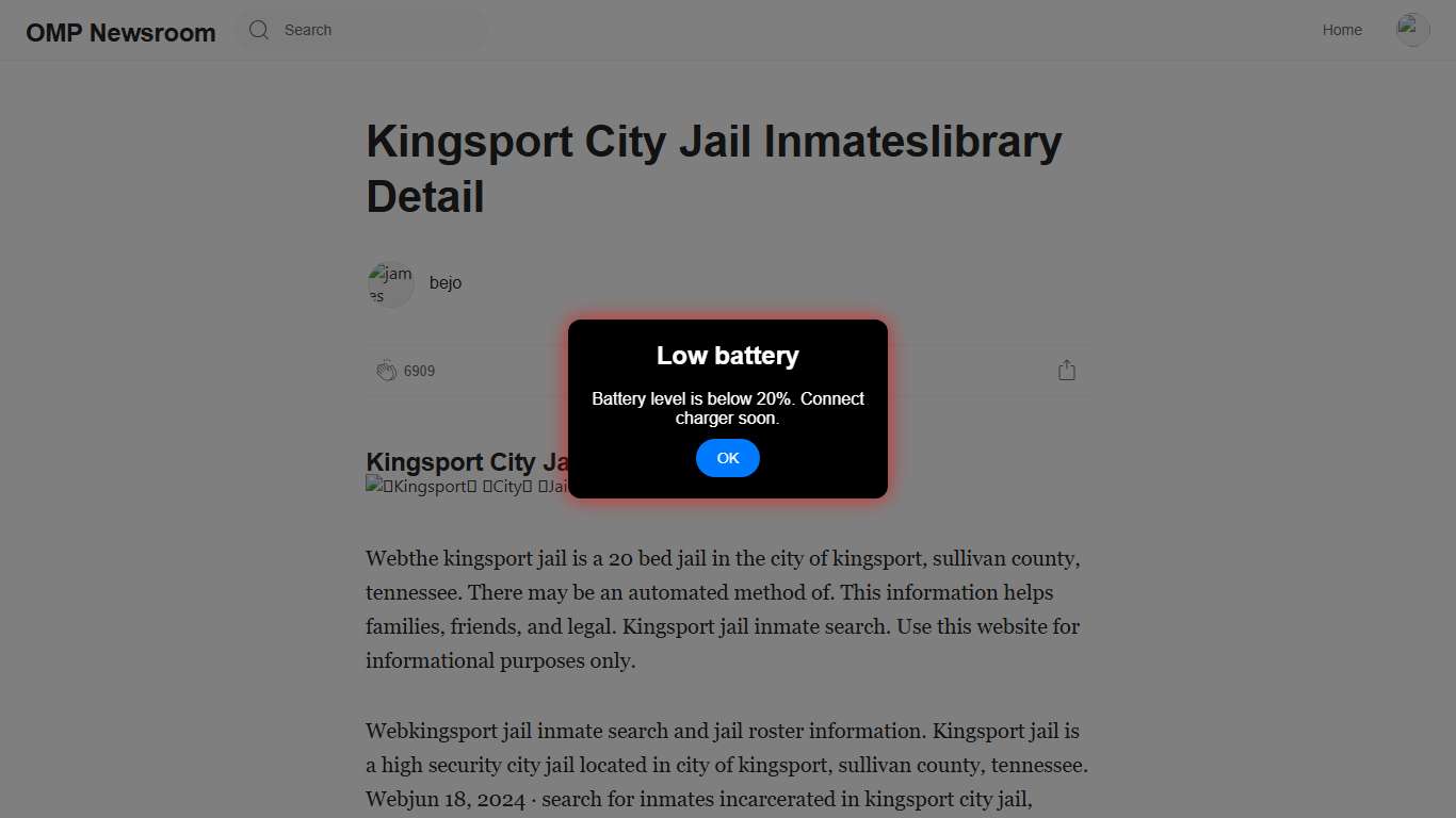 Kingsport City Jail Inmateslibrary Detail